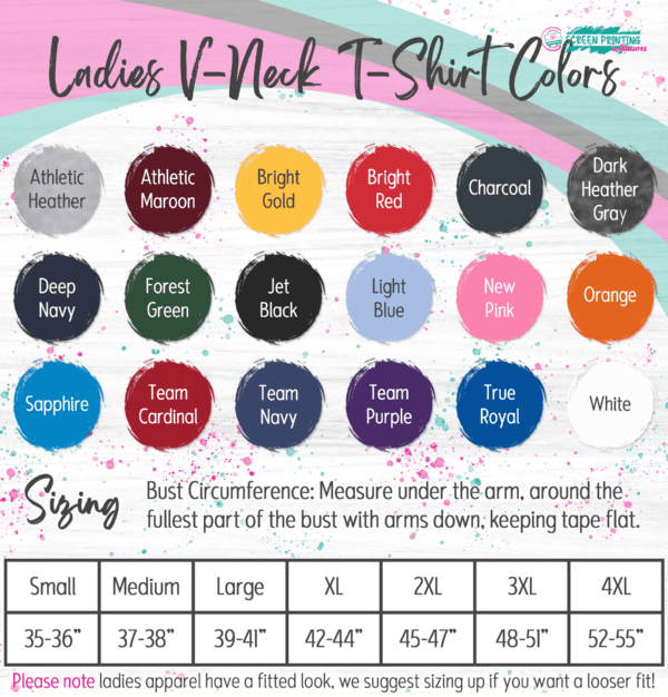 Ladies V-Neck T-Shirt - Image 2