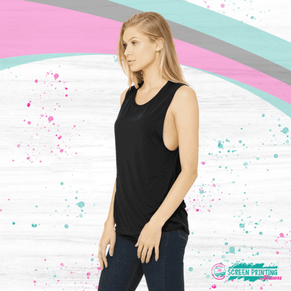 Ladies Scoop Neck Muscle Tank