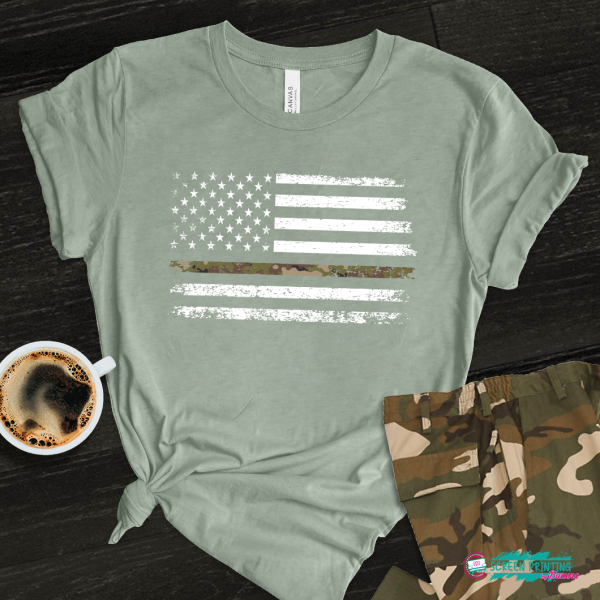 Thin Camo Line Flag