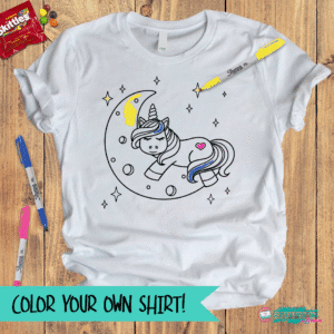 Color Your Own - Sleepy Unicorn