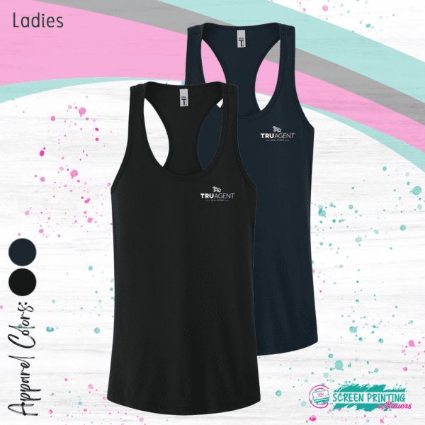 Tru Agent Ladies Racerback Tank - Image 2