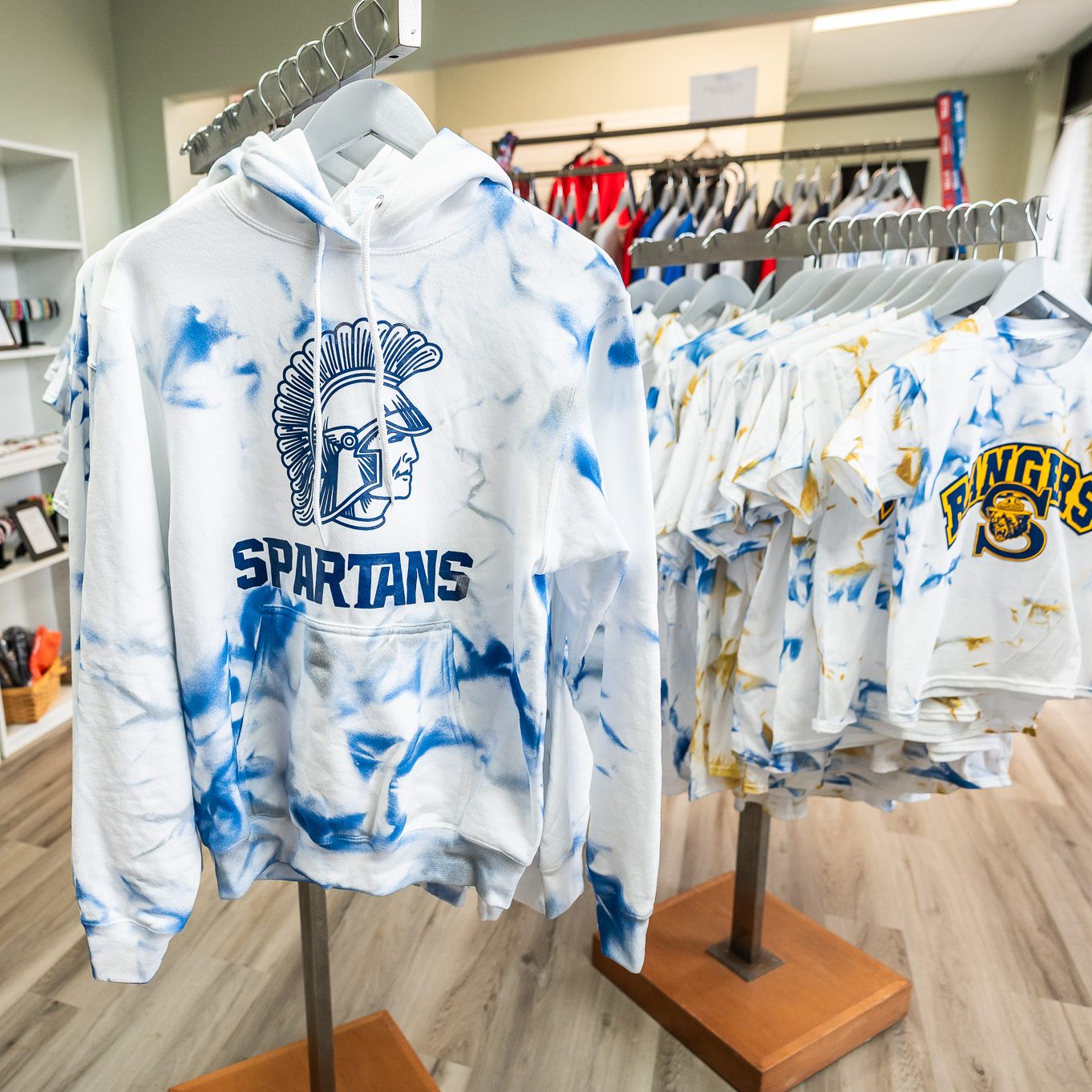 custom tie dye spartans