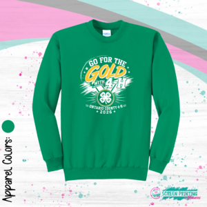 4H Ontario County Going For The Gold Crewneck Sweatshirt
