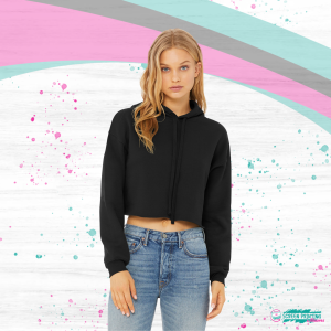 Ladies Sponge Fleece Cropped Hoodie