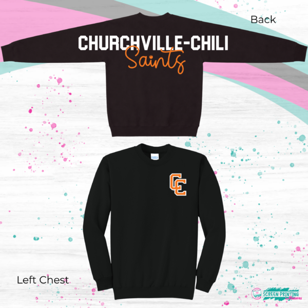 Oversized School Print Sweatshirt - Image 6