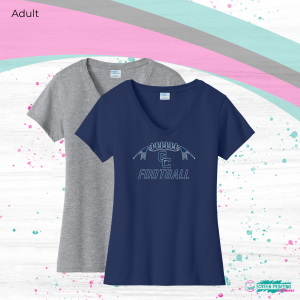 Gates Chili Football Women's V Neck Tee