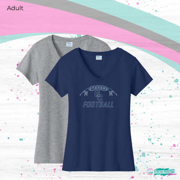Gates Chili Football Women's V Neck Tee