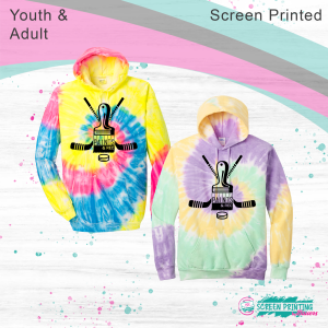 Paints & Rec Hockey Tie-Dye Hoodie