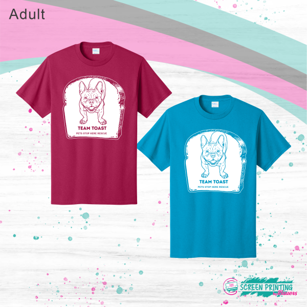 Team Toast Tee White Ink