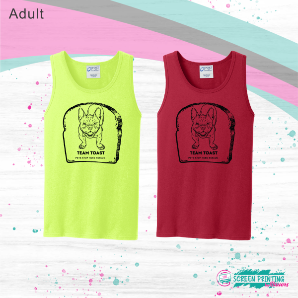 Team Toast Tank Top Black Ink