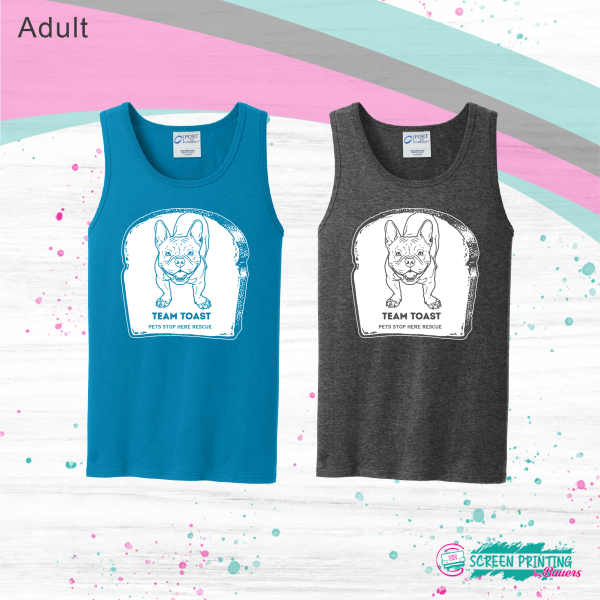 Team Toast Tank Top White Ink