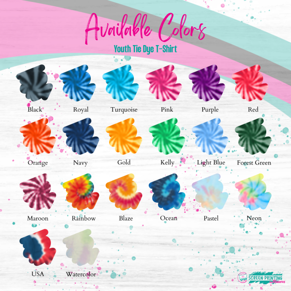 Youth Tie Dye T-Shirt - Image 2