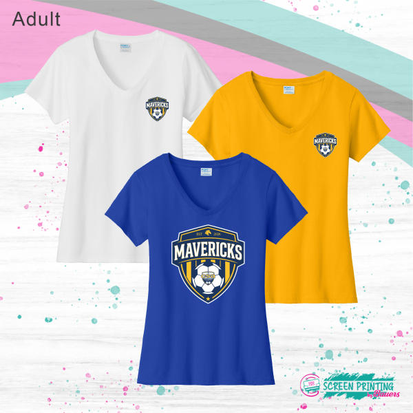 CSA Mavericks Ladies V Neck Tee