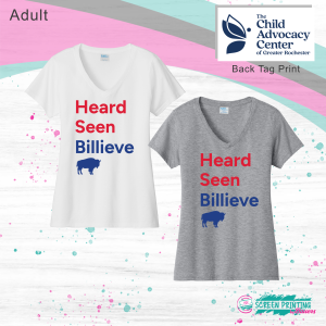 Child Advocacy Center Bills Fundraiser Ladies V Neck Tee